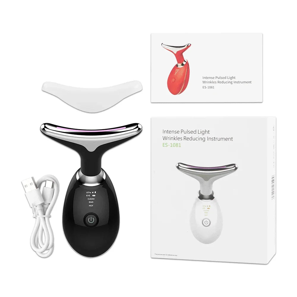 Face Neck Lift Beauty Device EMS Facial Massager LED Light Therapy Double Chin Remover Skin Rejuvenation Tightening Anti Wrinkle - Kellylooks Shop