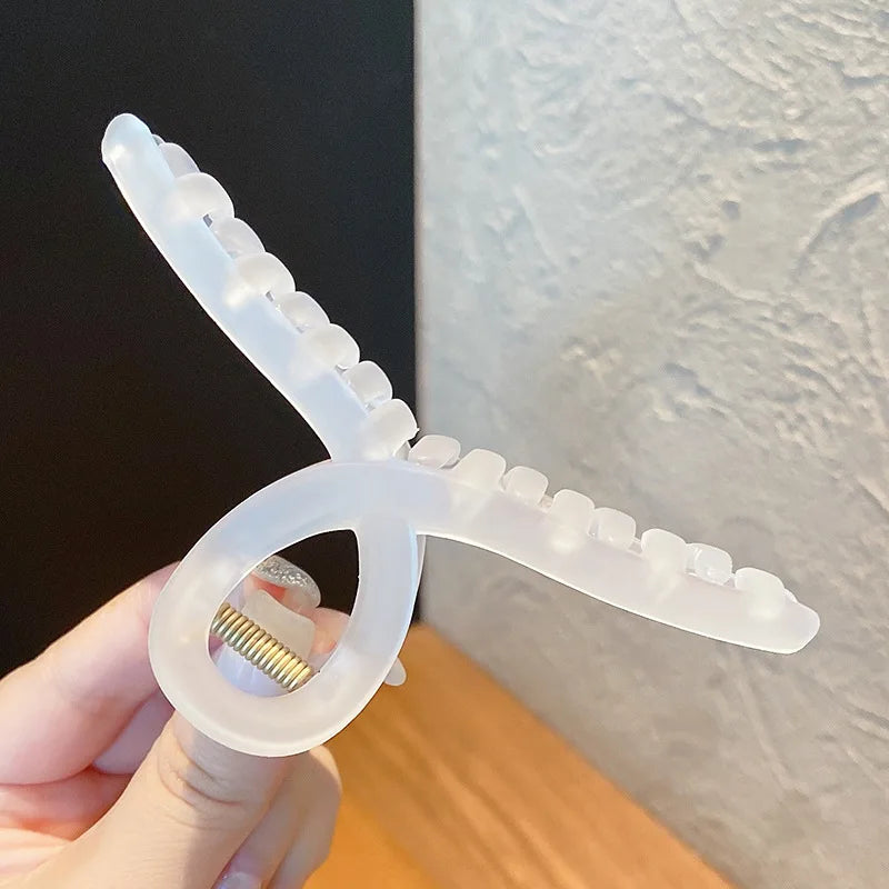 3pcs 4.5-inch large clear claw hairpin, suitable for women and girls, suitable for thick and thin hair, fixed hair, travel and v - Kellylooks Shop