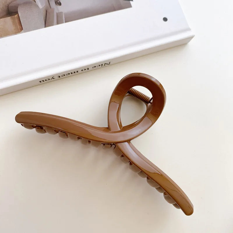 Fashion Elegant Gold Color S-shaped Metal Hairpins Hair Claw For Women Girls Korean Hair Clips Ponytail Clip Hair Accessories - Kellylooks Shop