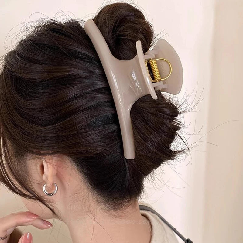 Elegant Solid 5.91in Large Hair Claw For Women Hair Ornament Long Thick Hair Hold Headband Claw Clip Hair Clip Hair Accessories - Kellylooks Shop