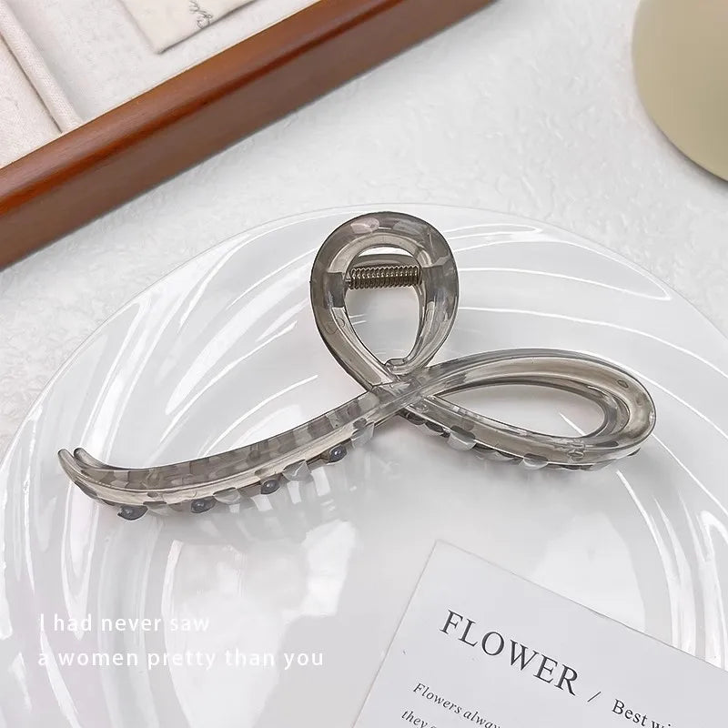 Elegant Jelly Color Bow Hair Claw For Women Girls Sweet Hair Ornament Back Headband Hair Clips Hairpin Fashion Hair Accessories - Kellylooks Shop