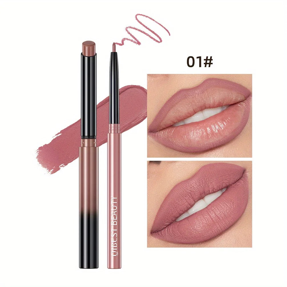 1+1 Matte Lip Set Matte Lipstick&Lip Liner Color Rendering Long Lasting Waterproof Valentine's Day Gifts Contain Plant Squalene - kellylooksshop