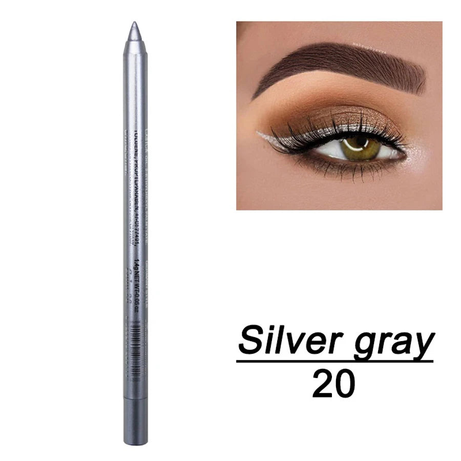 14-Color Colourful Eyeliner Pen, High Pigmented Pearly Shimmer Metallic Smokey Punk Gothic Style Eyeliner, Long Lasting Waterpro - kellylooksshop
