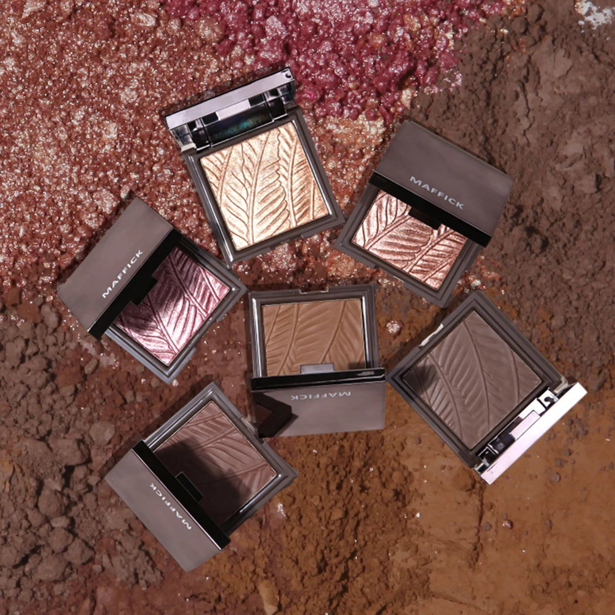 Matte Chocolate Brown Shade Concealer Contouring Powder Press three-dimensional