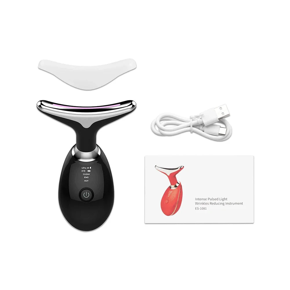 Face Neck Lift Beauty Device EMS Facial Massager LED Light Therapy Double Chin Remover Skin Rejuvenation Tightening Anti Wrinkle - Kellylooks Shop