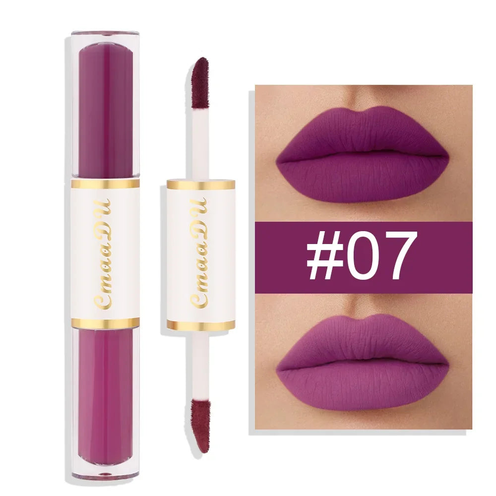 5 In 1 Matte Lipstick Kit Combo Strip Velvet Sexy Red Lip Tint Non-stick Cup Lip Gloss Lip Oil Makeup Lips Cosmetic Set - kellylooksshop