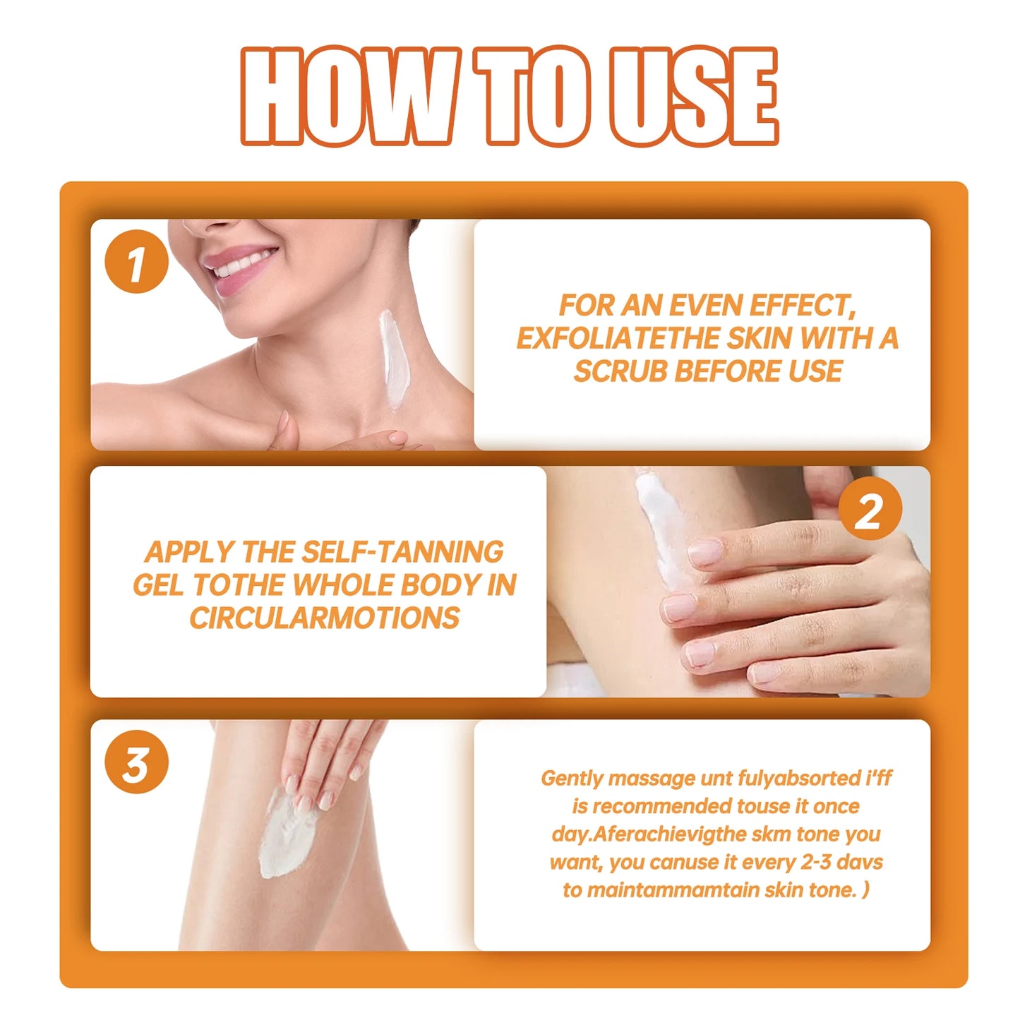 Intensive Tanning Cream 150g - Natural Summer Self Tanner for Even Glow, Moisturize Skin, Reduce Wrinkles, All Body Use