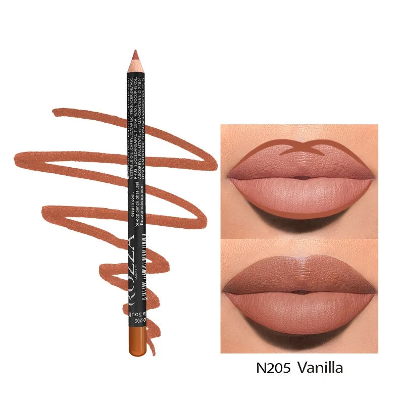 14 Color Nude Matte Lipstick Pencil Long-lasting Waterproof Lip Pencil High Pigmented Lip Liner Lip Makeup Tool - Kellylooks Shop