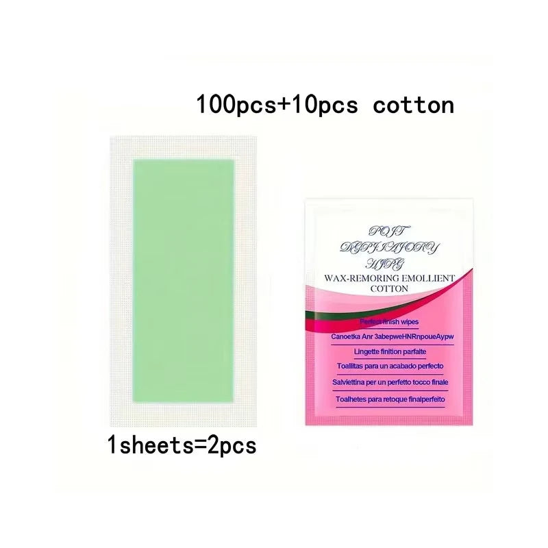 10/20/30/50/100 Pcs Depilatory Wax Strips Hair Removal Wax Paper Cold Wax Strips Paper For Face Neck Arm Leg Body Beauty Tools - Kellylooks Shop