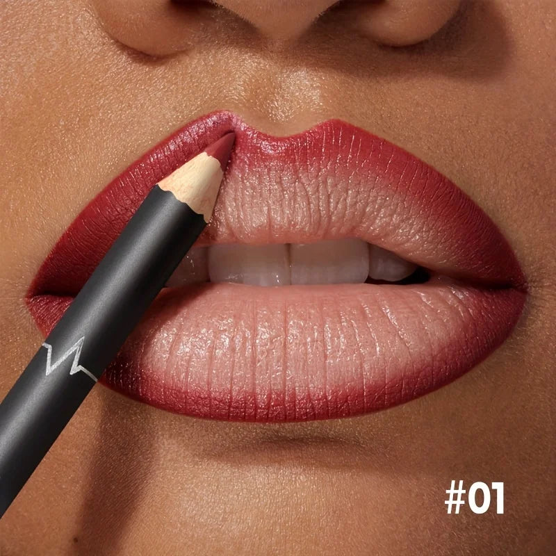 Waterproof Matte Lipliner Pencil Red Contour Tint Lipstick Long Lasting Non-stick Cup Moisturising Lips Makeup 12 Colors - kellylooksshop
