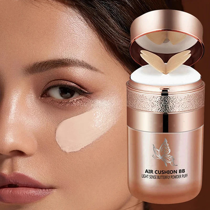 Air Cushion BB Cream Butterfly Powder Puff Moisturizing Foundation Concealer Whitening Oil-control Waterproof Makeup Cosmetics - Kellylooks Shop