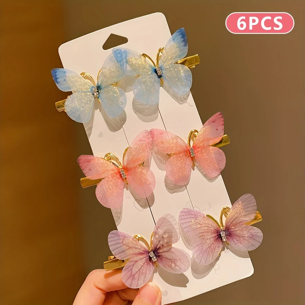 6/12/24/36 pieces of sweet girl butterfly hairpins that do not hurt hair, super nice and cute hairpins - kellylooksshop
