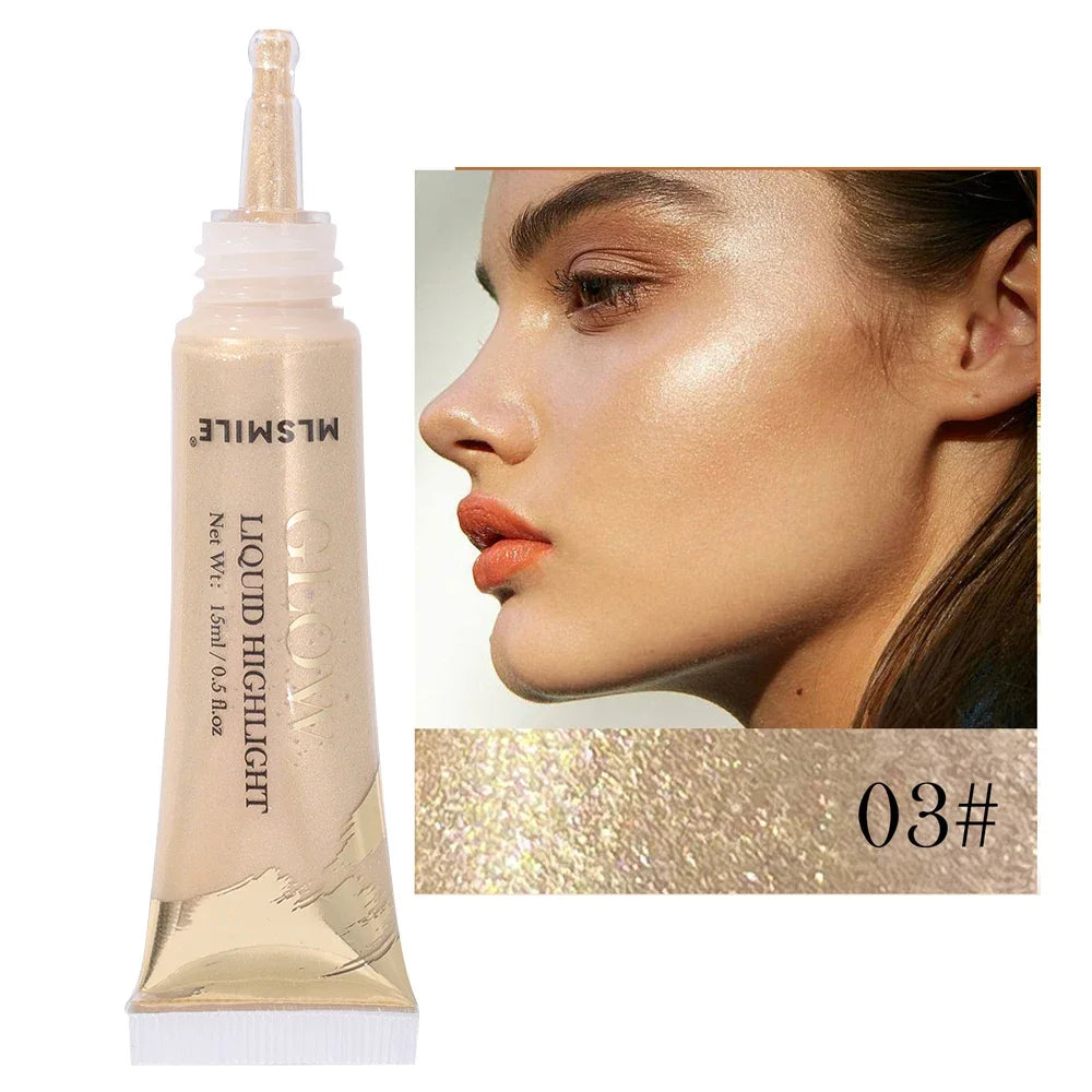 Liquid Highlighter Face Contouring Pearlescent Makeup Brightening Bronzer Glow Body Face Contour Shimmer Illuminator Cosmetics - kellylooksshop