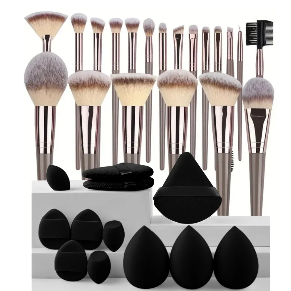 3-20PCS Makeup Brushes Set Eyeshadow Fluffy Foundation Concealer Blush Highlighter Storage Box Female Cosmetics Beauty Tools - kellylooksshop