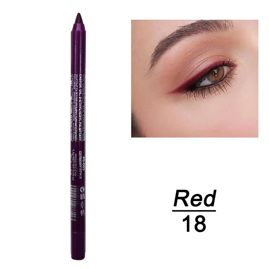14-Color Colourful Eyeliner Pen, High Pigmented Pearly Shimmer Metallic Smokey Punk Gothic Style Eyeliner, Long Lasting Waterpro - kellylooksshop