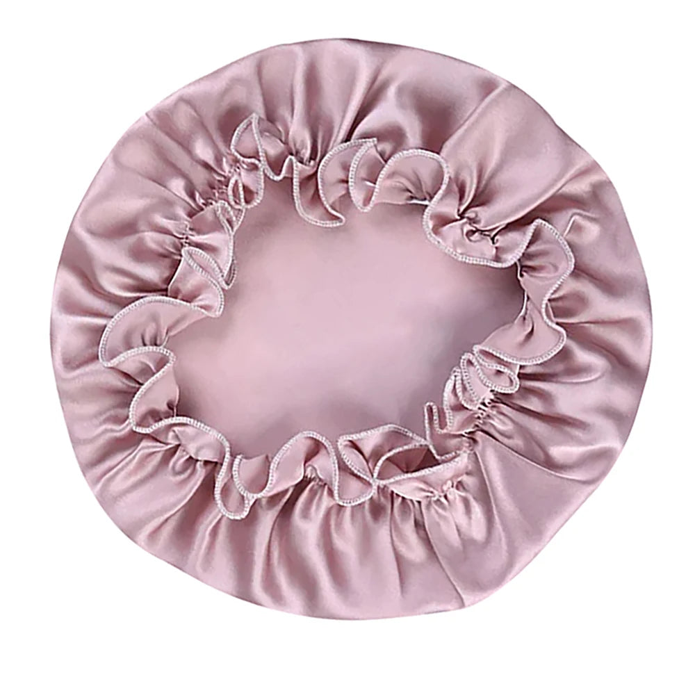 100% Pure Mulberry Silk Night Sleeping Cap Bonnet Hats for Women Hair Wrap Adjustable With Elastics Band Headwrap 16 Momme - Kellylooks Shop