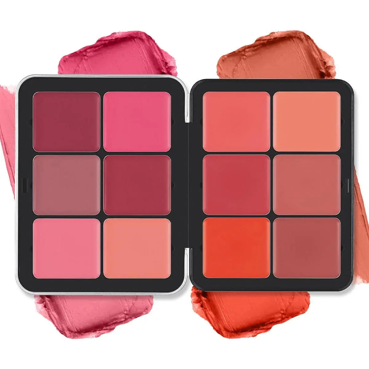 12-Color Iron Box Blusher Plate Multi-Color Cream Blush Plate Concealer Plate Contour and Highlighter Palette Makeup Blush Face - kellylooksshop