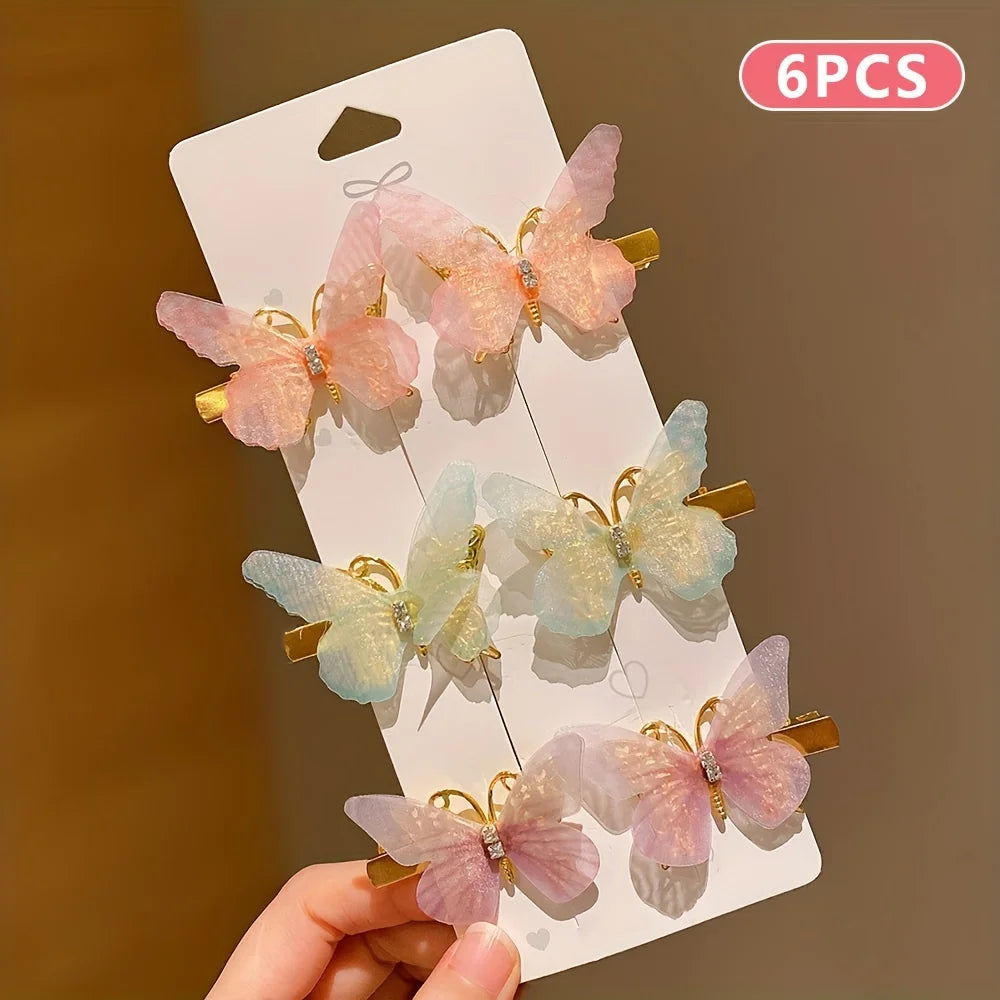 6/12/24/36 pieces of sweet girl butterfly hairpins that do not hurt hair, super nice and cute hairpins - kellylooksshop