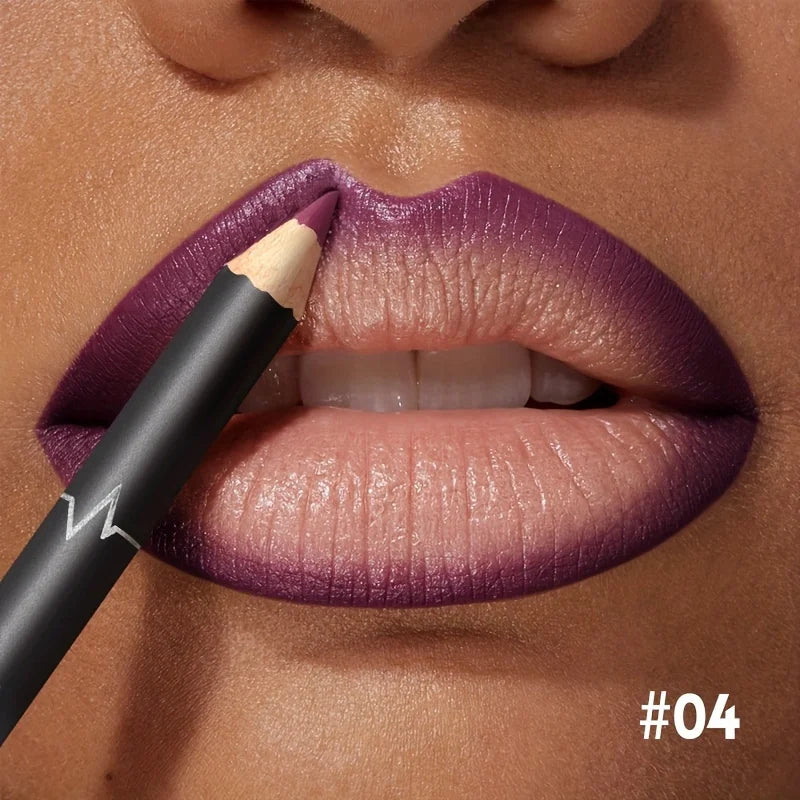 Waterproof Matte Lipliner Pencil Red Contour Tint Lipstick Long Lasting Non-stick Cup Moisturising Lips Makeup 12 Colors - kellylooksshop