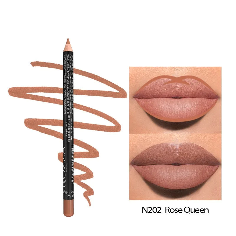 14 Color Nude Matte Lipstick Pencil Long-lasting Waterproof Lip Pencil High Pigmented Lip Liner Lip Makeup Tool - Kellylooks Shop