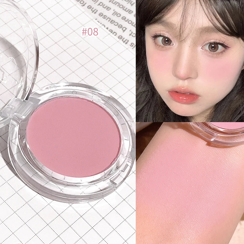 Monochrome Blush Palette Rose Orange Soft Mist Girl Blusher Powder Natural Face Makeup Matte Peach Rouge Contour Shadow Palette - kellylooksshop