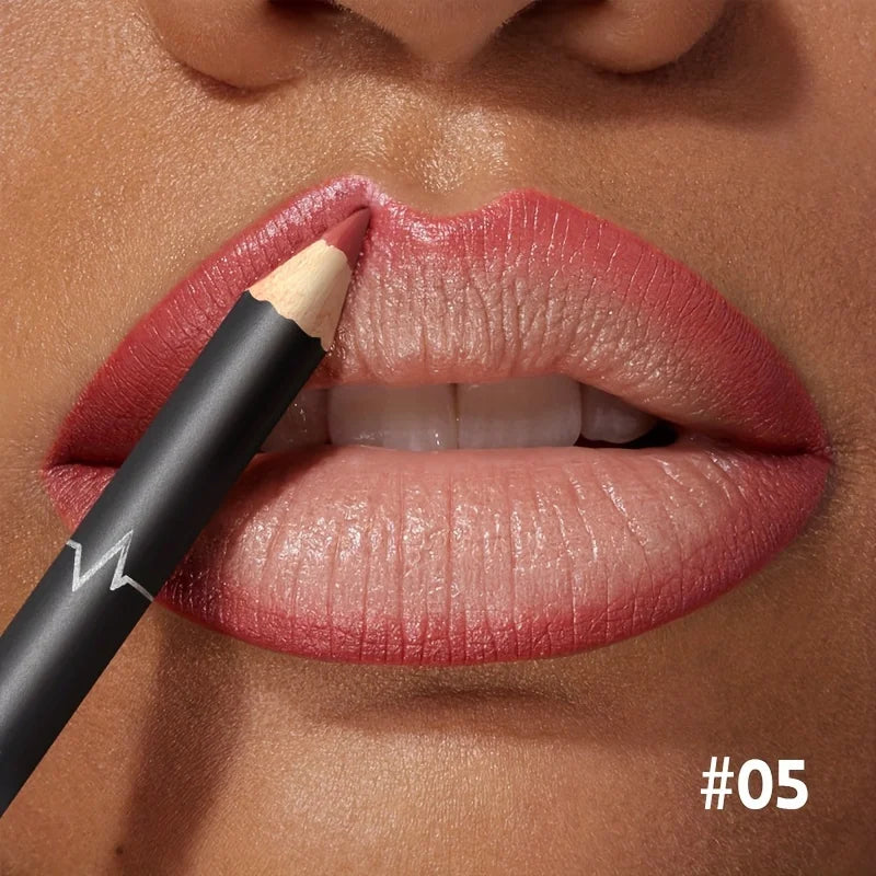 Waterproof Matte Lipliner Pencil Red Contour Tint Lipstick Long Lasting Non-stick Cup Moisturising Lips Makeup 12 Colors - kellylooksshop