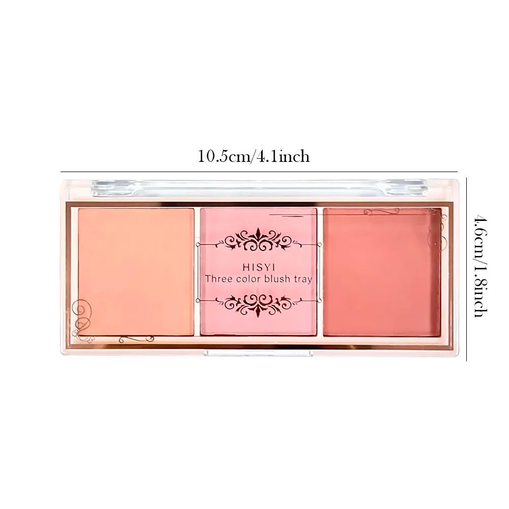 HISYI three-color blush natural color rendering delicate non-flying powder matte rouge holding makeup clear vitality girl blush - kellylooksshop