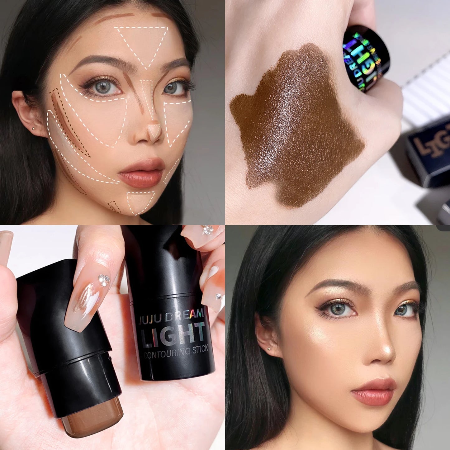 High-light trimming stick contour shadow cream natural nude makeup three-dimensional brightening lying silkworm contour stick