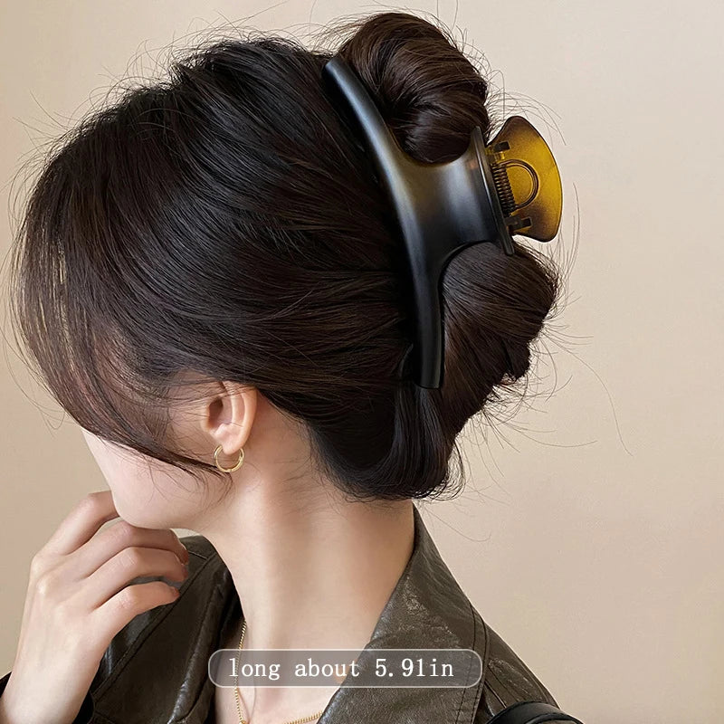 Elegant Solid 5.91in Large Hair Claw For Women Hair Ornament Long Thick Hair Hold Headband Claw Clip Hair Clip Hair Accessories - Kellylooks Shop