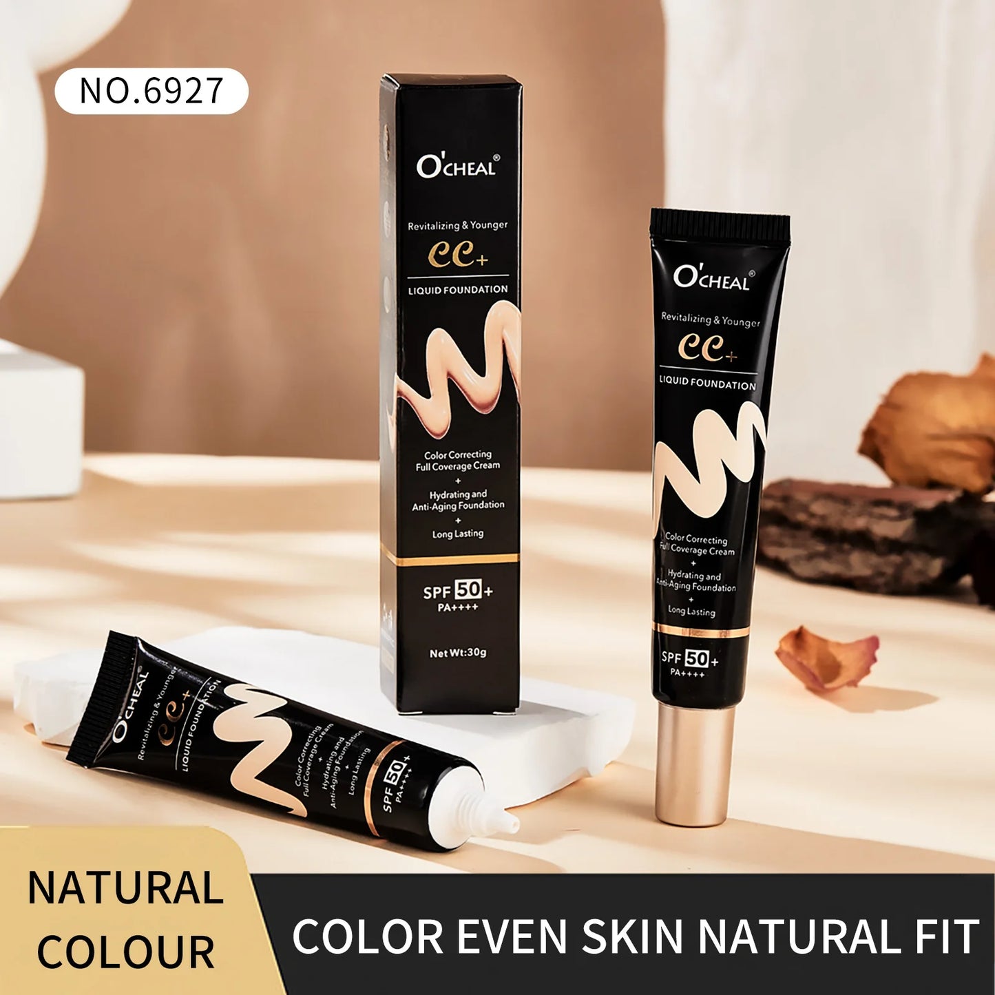 Ocheal 30g BB/CC sunscreen Cream SPF 50/PA+++ Facial Liquid Foundation Cream Anti-Aging Long Lasting Full Coverage Cream Powder - kellylooksshop