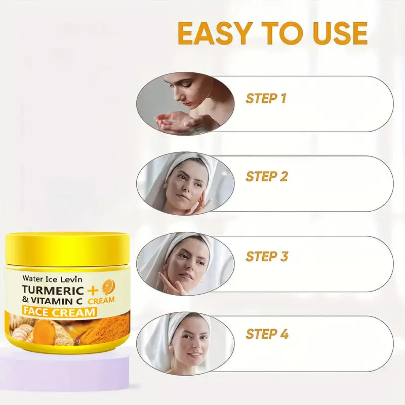Turmeric Vitamin C Anti-Aging Cream Moisturizing Anti-Wrinkle Collagen Hyaluronic Acid Cream Skin Care Cosmetics 50g - Kellylooks Shop