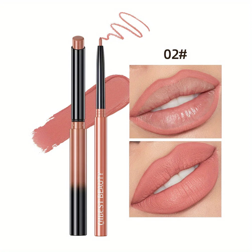 1+1 Matte Lip Set Matte Lipstick&Lip Liner Color Rendering Long Lasting Waterproof Valentine's Day Gifts Contain Plant Squalene - kellylooksshop