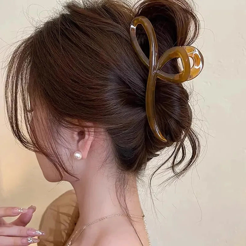 Elegant Jelly Color Bow Hair Claw For Women Girls Sweet Hair Ornament Back Headband Hair Clips Hairpin Fashion Hair Accessories - Kellylooks Shop