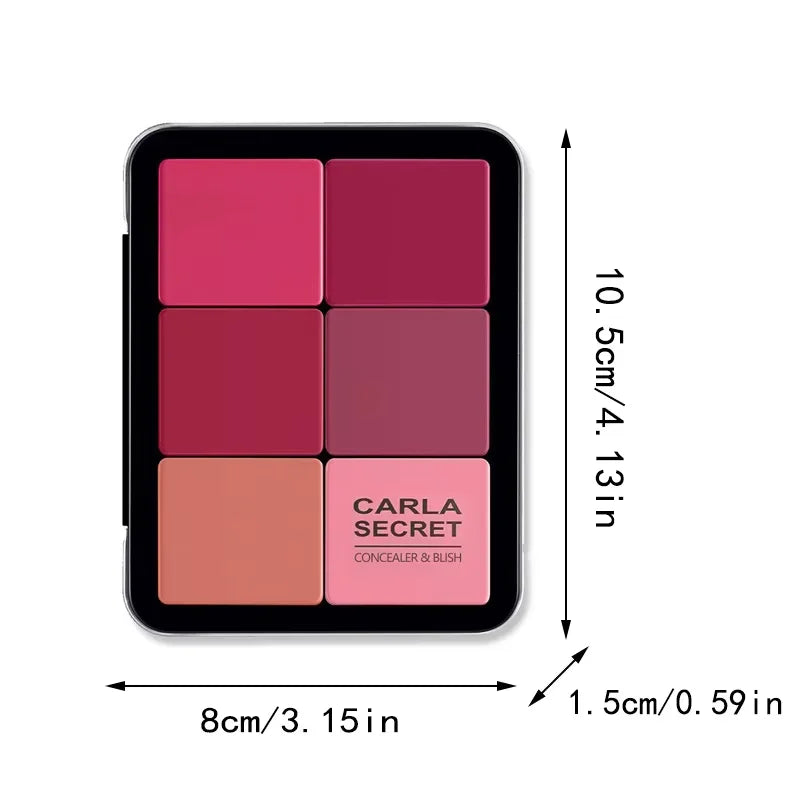 12-color concealer and blush palette Matte and highlight contour makeup rouge palette - kellylooksshop