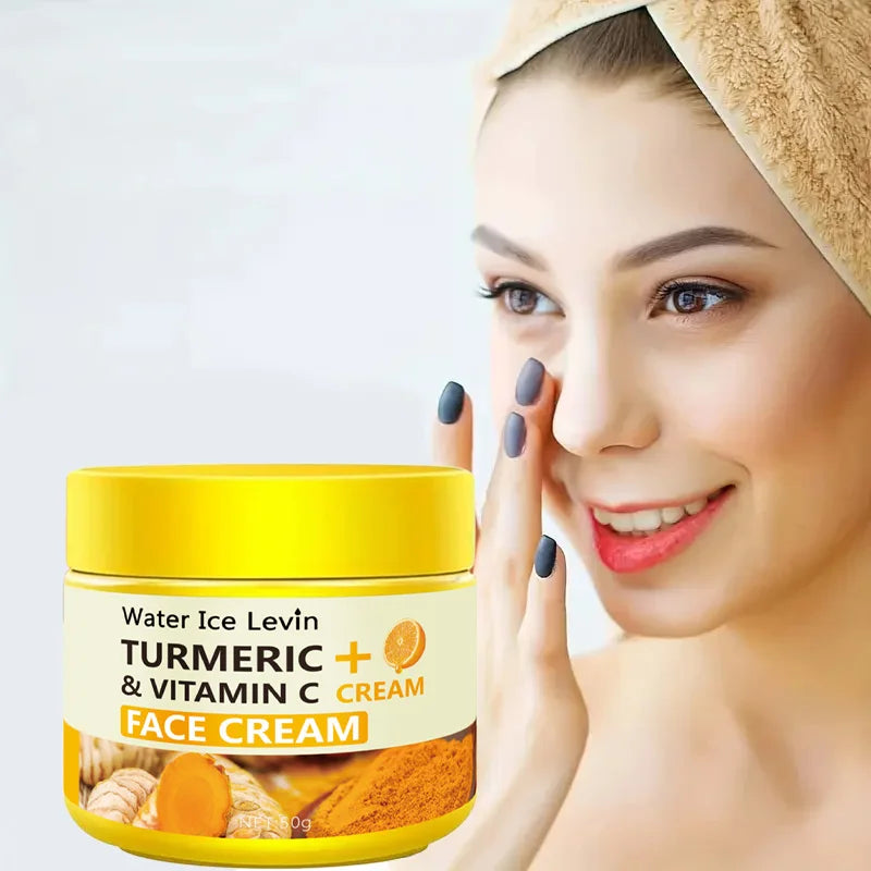 Turmeric Vitamin C Anti-Aging Cream Moisturizing Anti-Wrinkle Collagen Hyaluronic Acid Cream Skin Care Cosmetics 50g - Kellylooks Shop