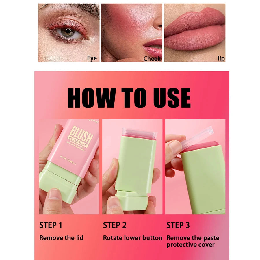 Multi Functional Blush Stick Waterproof Long Lasting Easy Color Delicate Moisture - kellylooksshop