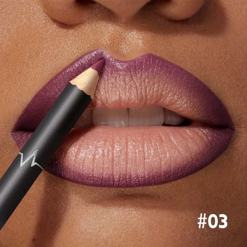 Waterproof Matte Lipliner Pencil Red Contour Tint Lipstick Long Lasting Non-stick Cup Moisturising Lips Makeup 12 Colors - kellylooksshop