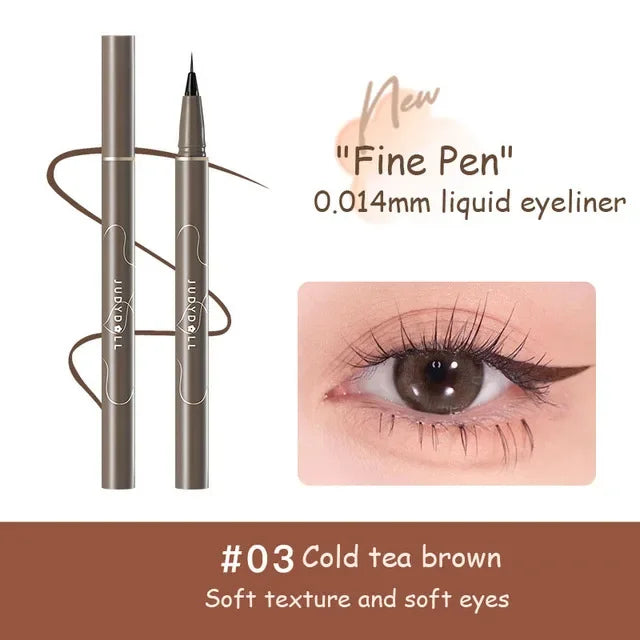 JUDYDOLL Super Fine Eyeliner Fine Brushwork Stain Free Waterproof Anti Shake Long lasting Fast Drying Slim And Enlarged Eyes - kellylooksshop