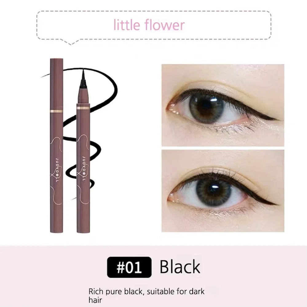 JUDYDOLL Super Fine Eyeliner Fine Brushwork Stain Free Waterproof Anti Shake Long lasting Fast Drying Slim And Enlarged Eyes - kellylooksshop
