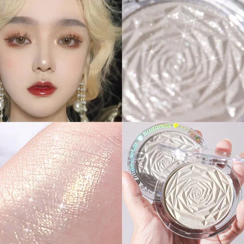 6 Colors Diamond Highlighter Powder Palette Glitter Face Contour Brighten Makeup Shimmer Ultra-concentrated Illuminate Cosmetic - Kellylooks Shop