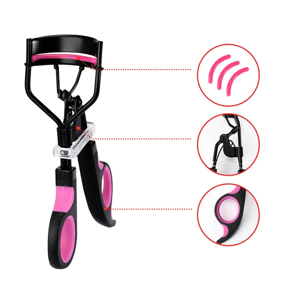 Dual Color Handle Curling Eyelash Clip Artificial Eyelash Assistant Eyebrow Trimmer Steel Needle Portable - Kellylooks Shop