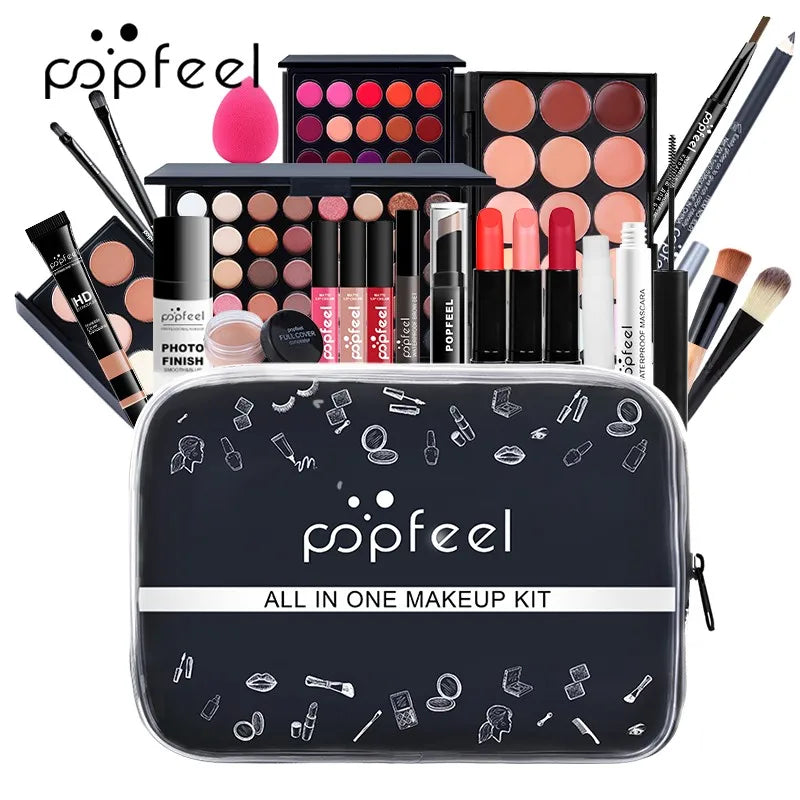 POPFEEL All In One Makeup Kit for Women Full Kit Set, All in One Makeup Sets Include Eyebrow Eyeliner Eyeshadow - kellylooksshop