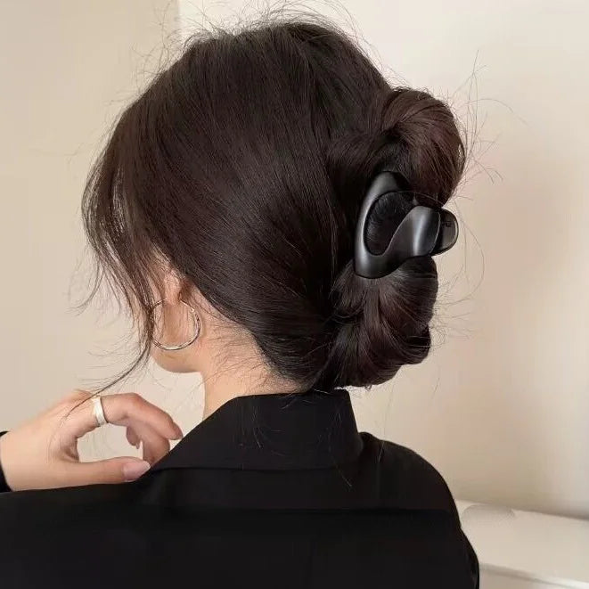 Fashion Elegant Gold Color S-shaped Metal Hairpins Hair Claw For Women Girls Korean Hair Clips Ponytail Clip Hair Accessories - Kellylooks Shop