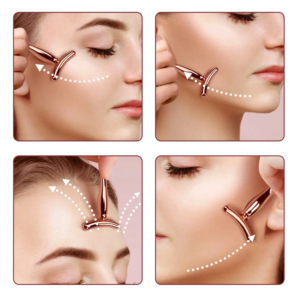 2in1 Mini Eye Massage Stick Face Lifting Massage Anti Cream Eye Pouch Dark Circles Spoon Applicator Facial Mixing Scoop Tool - Kellylooks Shop