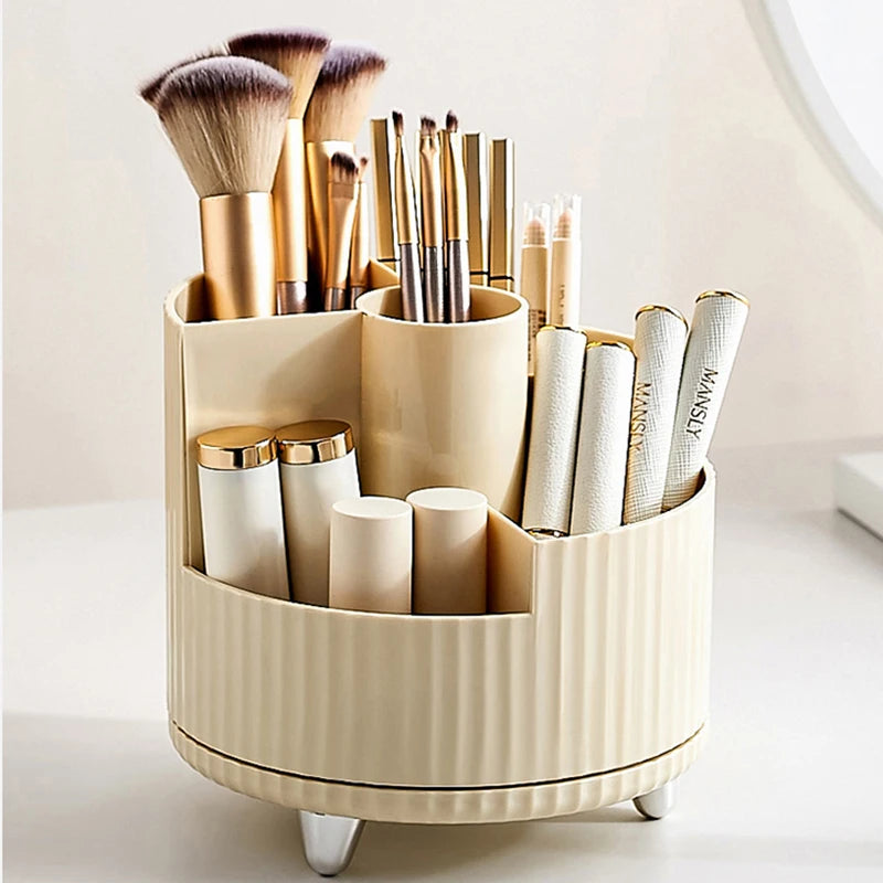 XIAOGUI Makeup Organizer Cosmetic Box Rotating Pen Holder Bathroom Organizer Plastic Organizing Boxes Acrylic Organizer Storage - Kellylooks Shop