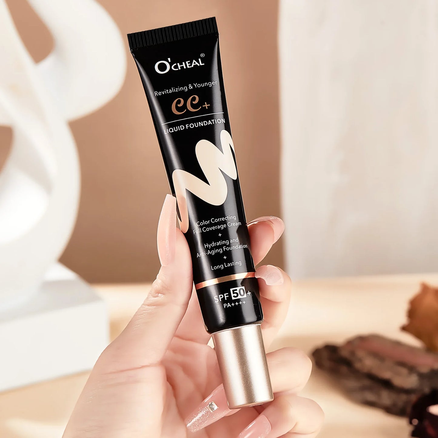 Ocheal 30g BB/CC sunscreen Cream SPF 50/PA+++ Facial Liquid Foundation Cream Anti-Aging Long Lasting Full Coverage Cream Powder - kellylooksshop