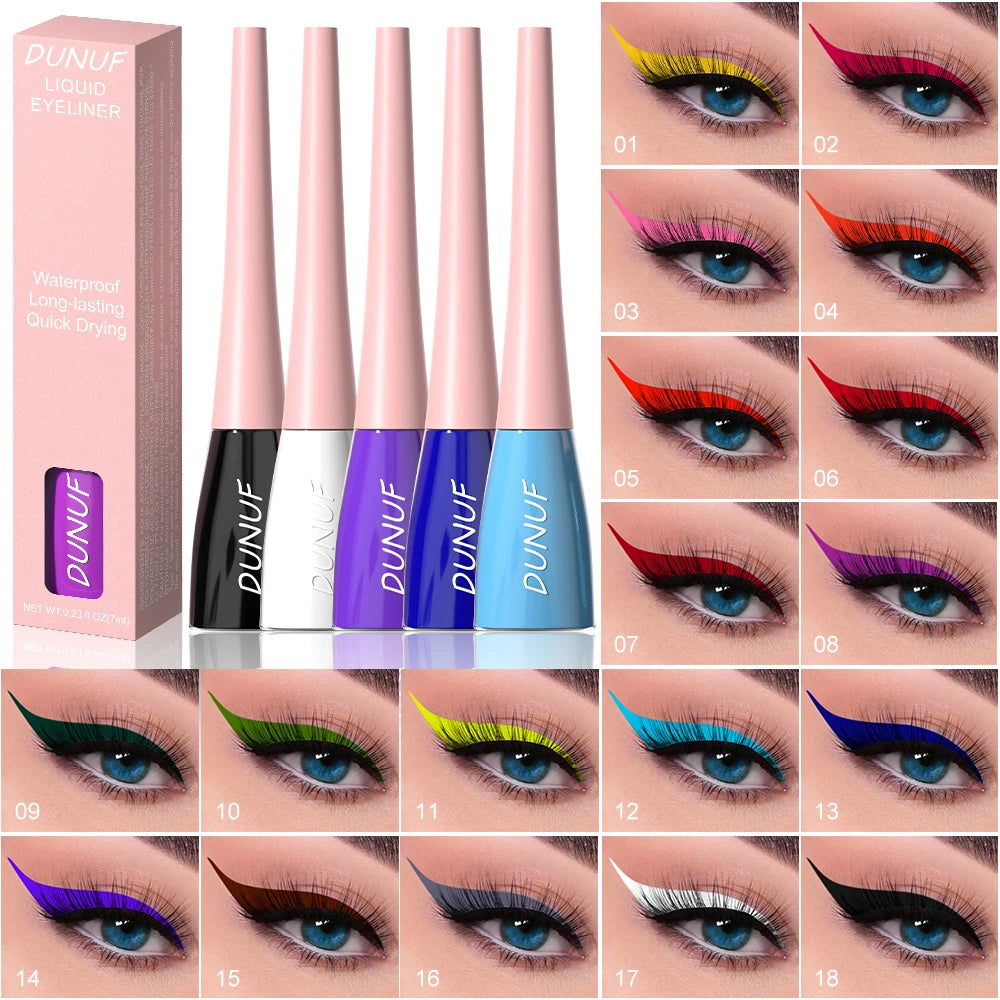 DUNUF 1 Pcs Waterproof Long-Wearing Liquid Eyeliner - Smudge-Resistant, Transfer-Proof, Perfect For Creating Dramatic Looks - kellylooksshop