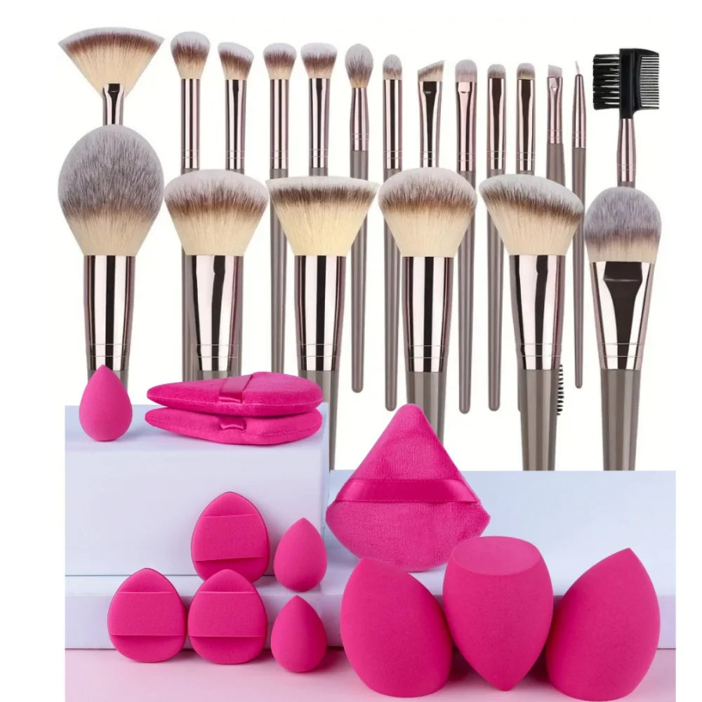 3-20PCS Makeup Brushes Set Eyeshadow Fluffy Foundation Concealer Blush Highlighter Storage Box Female Cosmetics Beauty Tools - kellylooksshop