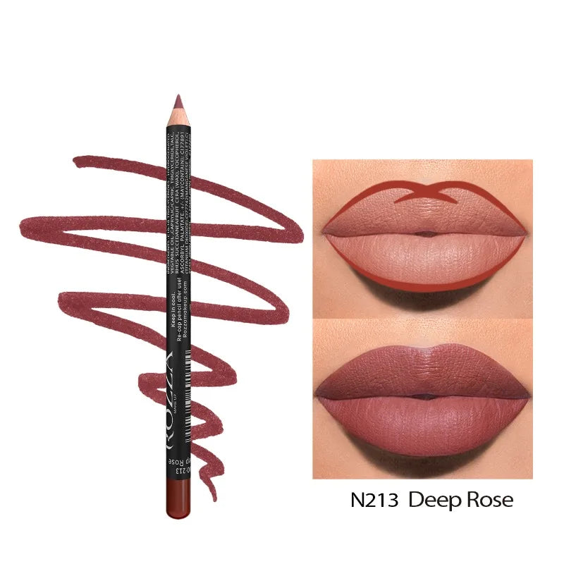 14 Color Nude Matte Lipstick Pencil Long-lasting Waterproof Lip Pencil High Pigmented Lip Liner Lip Makeup Tool - Kellylooks Shop