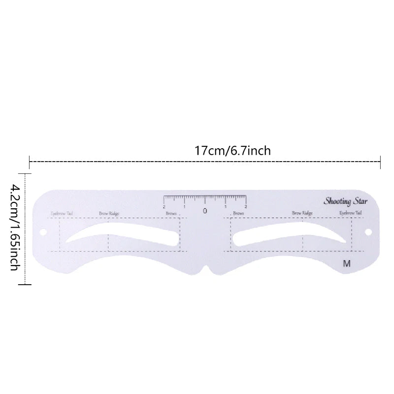 The New Fixed PVC Eyebrow Shaper Template Can Be Reused With High-quality Stickers For Elegant Eyebrow Makeup Tools 6PCS - Kellylooks Shop